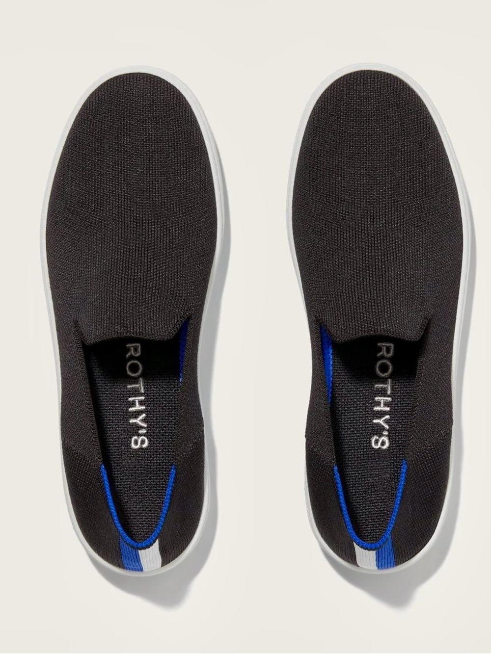 Rothy’s The Original Slip On rounded toe classic black flats sneakers 9.5